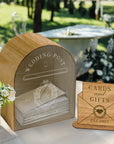 Custom Wood Acrylic Arch Mail Post Wishing Well Box & Sign, Personalised Name Date Money, Envelope, Card Boxes, Wedding Memory Keepsake Gift