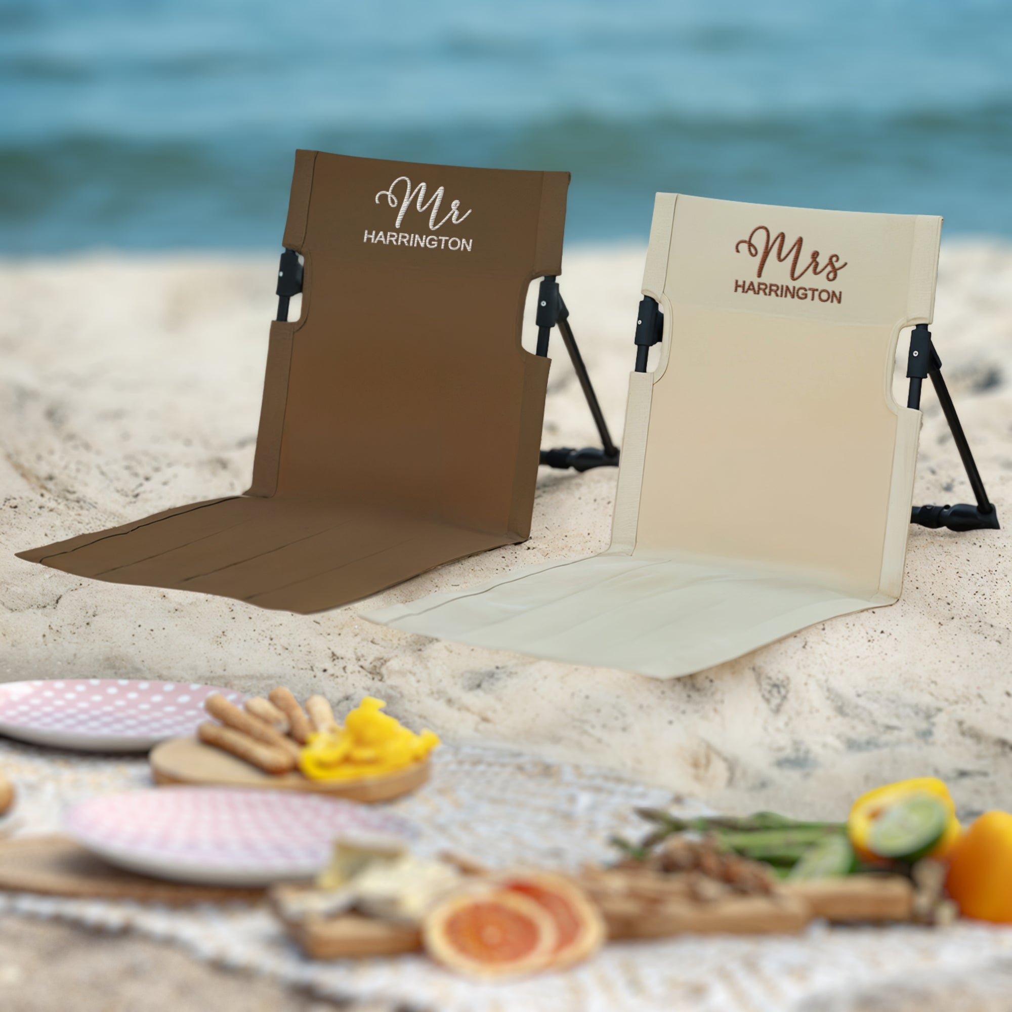 Custom Embroidered Portable Folding Camping Chair, Personalised Logo Ultra Light Outdoor Sport Beach/ Picnic Seat, Birthday, Coach Xmas Gift