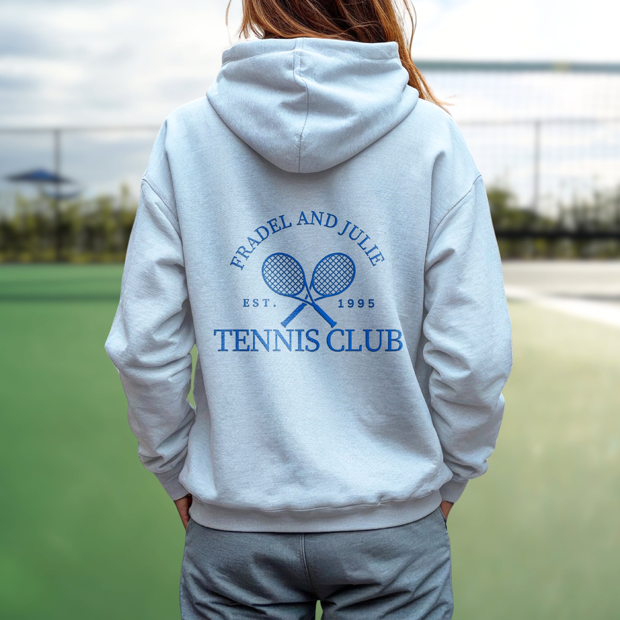 Custom Embroidered 520gsm Heavyweight Unisex Gray Hoodie with Pocket, Personalised Sweatshirt