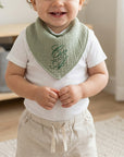 Custom Embroidered Adjustable Muslin Baby Bandana Bib, Personalised Drool Scarf, Birthday Shower, Christening, Teething Feeding Newborn Gift