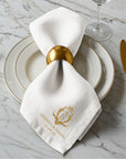 Custom Embroidered Linen Cloth Napkin, Personalised Guest Table Name Place Towel Logo Handkerchief Embroidery Wedding Favor Anniversary Gift