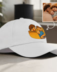 Custom Embroidered Photo Unisex Baseball Cap, Personalised Adjustable Outdoor Casual Breathable Hat, Dad Mom Kid, Christmas, Corporate Gift
