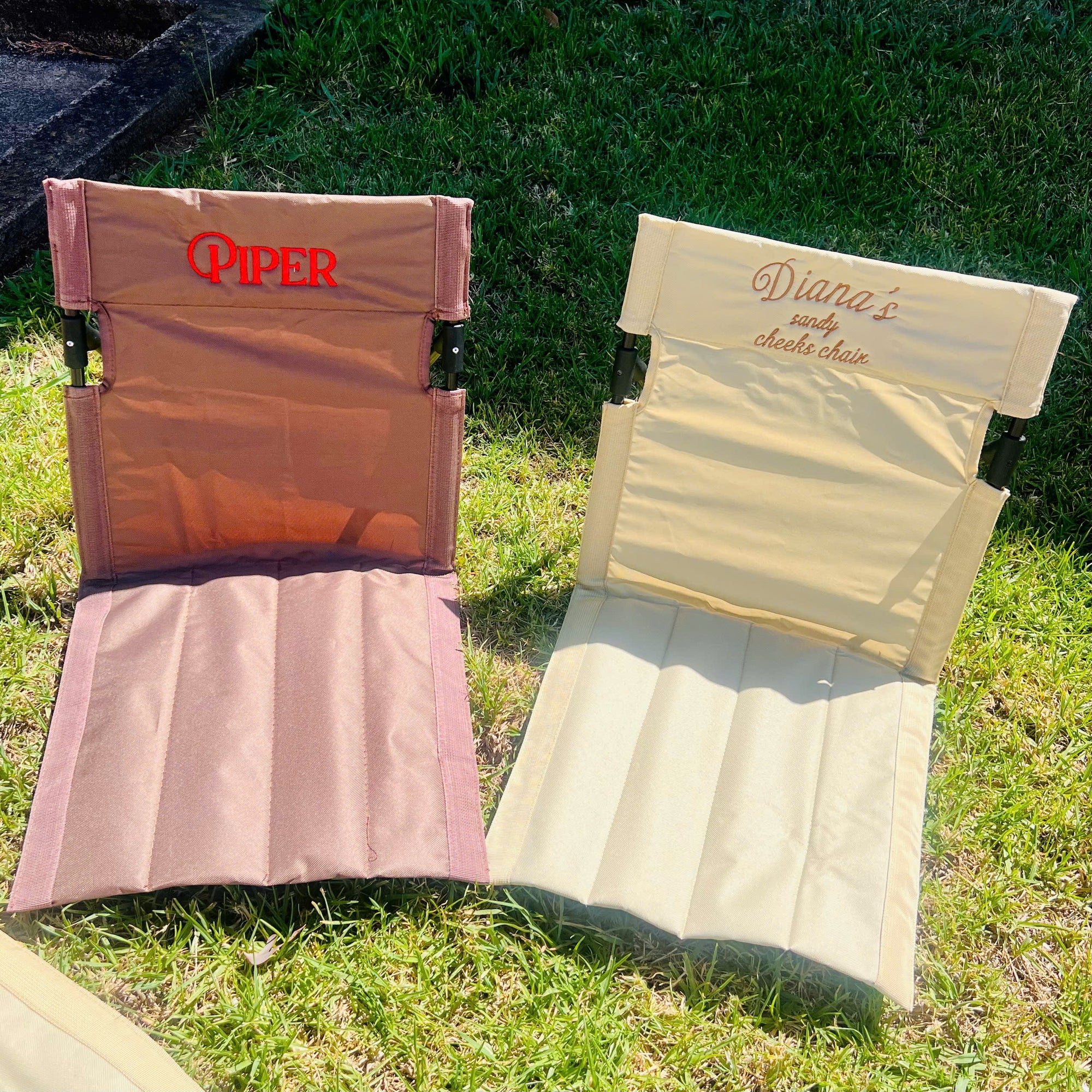 Custom Embroidered Portable Folding Camping Chair, Personalised Logo Ultra Light Outdoor Sport Beach/ Picnic Seat, Birthday, Coach Xmas Gift