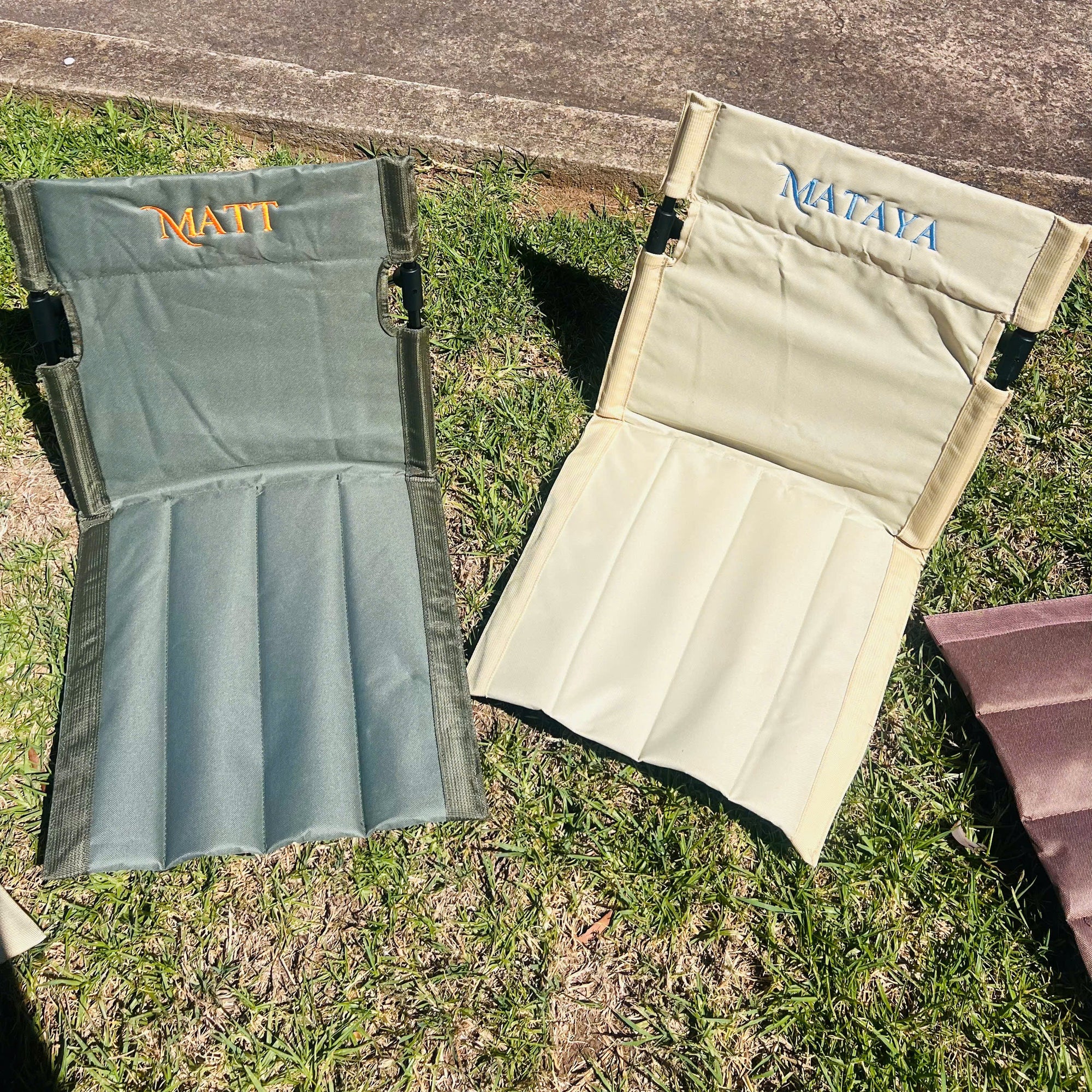 Custom Embroidered Portable Folding Camping Chair, Personalised Logo Ultra Light Outdoor Sport Beach/ Picnic Seat, Birthday, Coach Xmas Gift