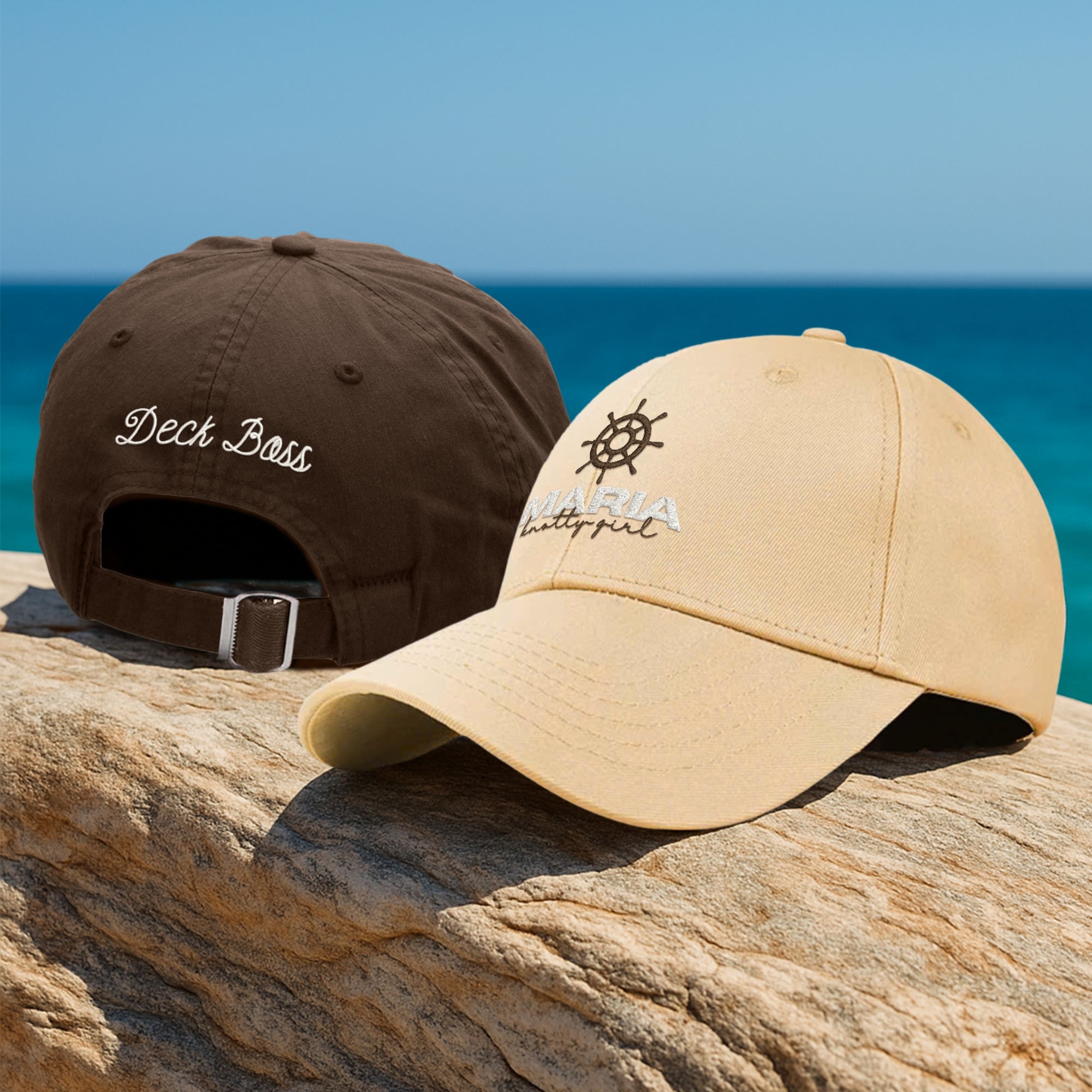 Custom Embroidered Unisex Captain Cap, Personalised Adjustable Nautical Sailing Hat, Travel Boat Yachting Crew Wedding Party Favor Xmas Gift