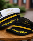 Custom Embroidered Unisex Captain Cap, Personalised Yatch Sailor, Nautical Boat Hat, Bachelor Hens Party, Groomsman, Bridesmaid Wedding Gift