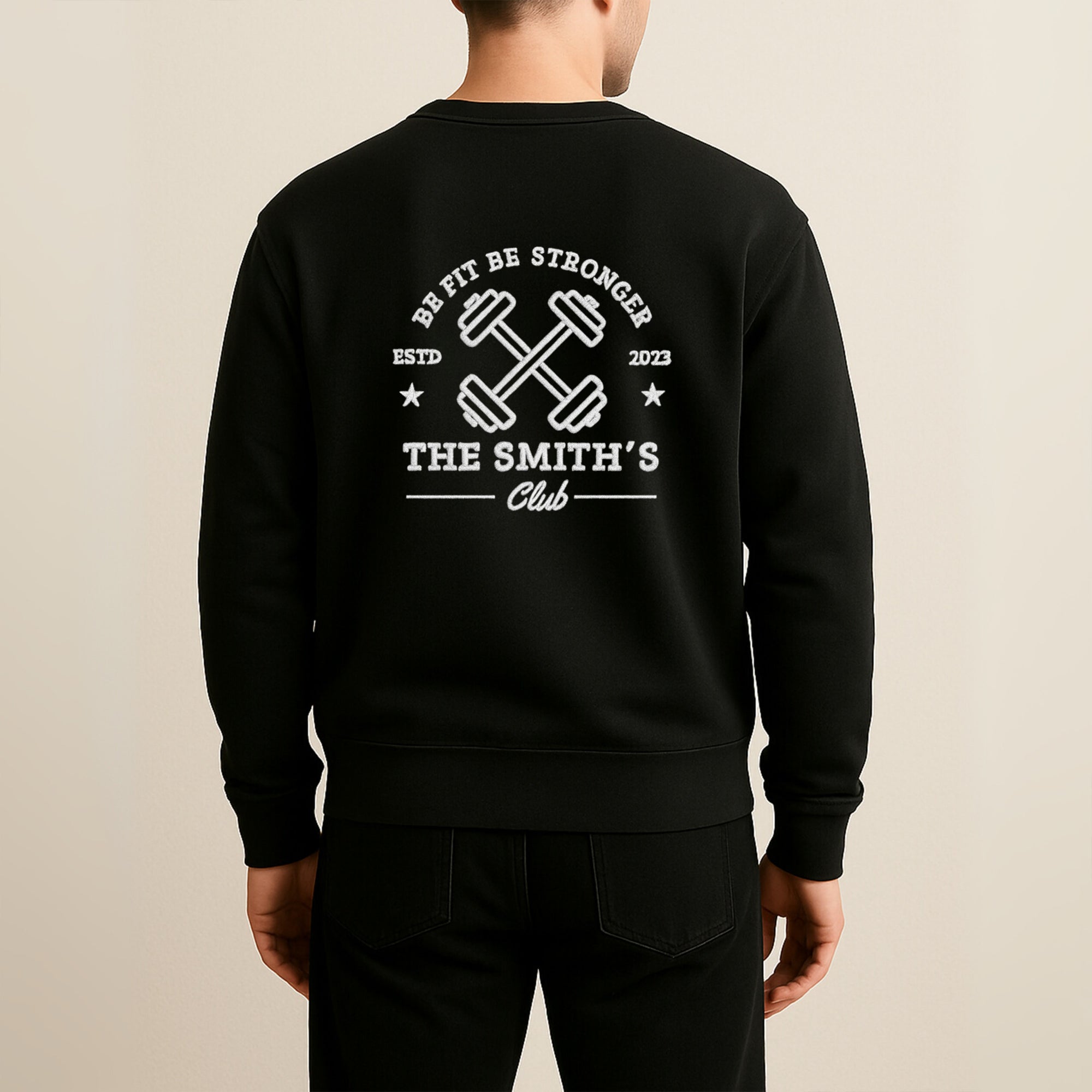 Custom Embroidered Unisex Sweatshirt, Personalised Family Jumper, Unisex Oversized Logo Crewneck Hoodie,  Birthday, Couple Mum Dad Xmas Gift