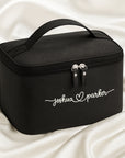 Custom Embroidered Unisex Toiletry Bag, Personalised Cosmetic Storage Zip Bag, Carry Travel Vanity Case, Groomsman, Bridesmaid Birthday Gift