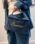 Custom Embroidered Unisex Toiletry Bag, Personalised Cosmetic Storage Zip Bag, Carry Travel Vanity Case, Groomsman, Bridesmaid Birthday Gift