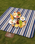 Custom Embroidered Waterproof Outdoor Carry Handle Picnic Blanket, Personalised Durable Portable Camping Beach Park Rug, Wedding Mother Gift