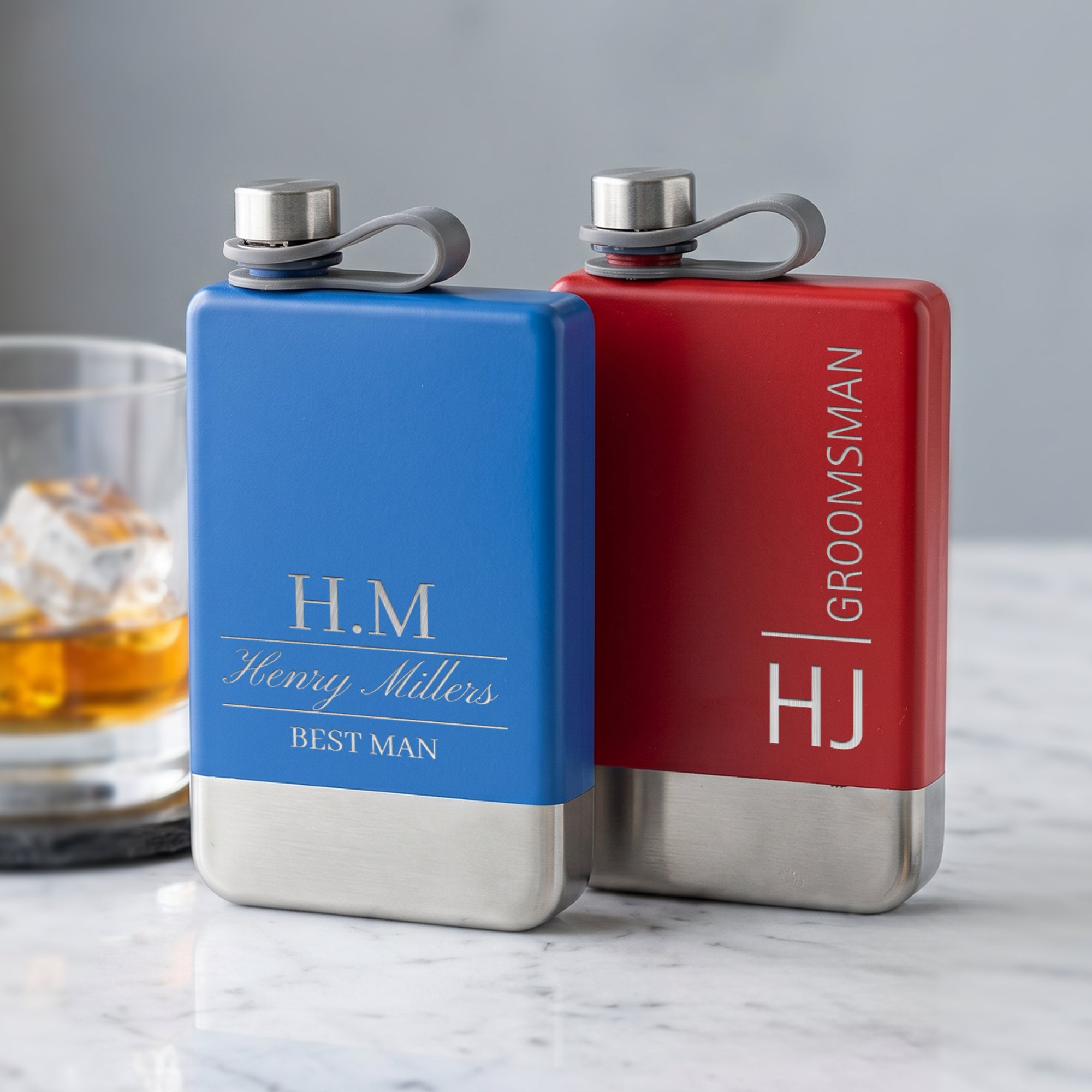 Custom Engraved 9oz Stainless Steel Pocket Hip Flask, Personalised Wedding, Groomsmen, Dad Birthday Keepsake, Logo Christmas Corporate Gift