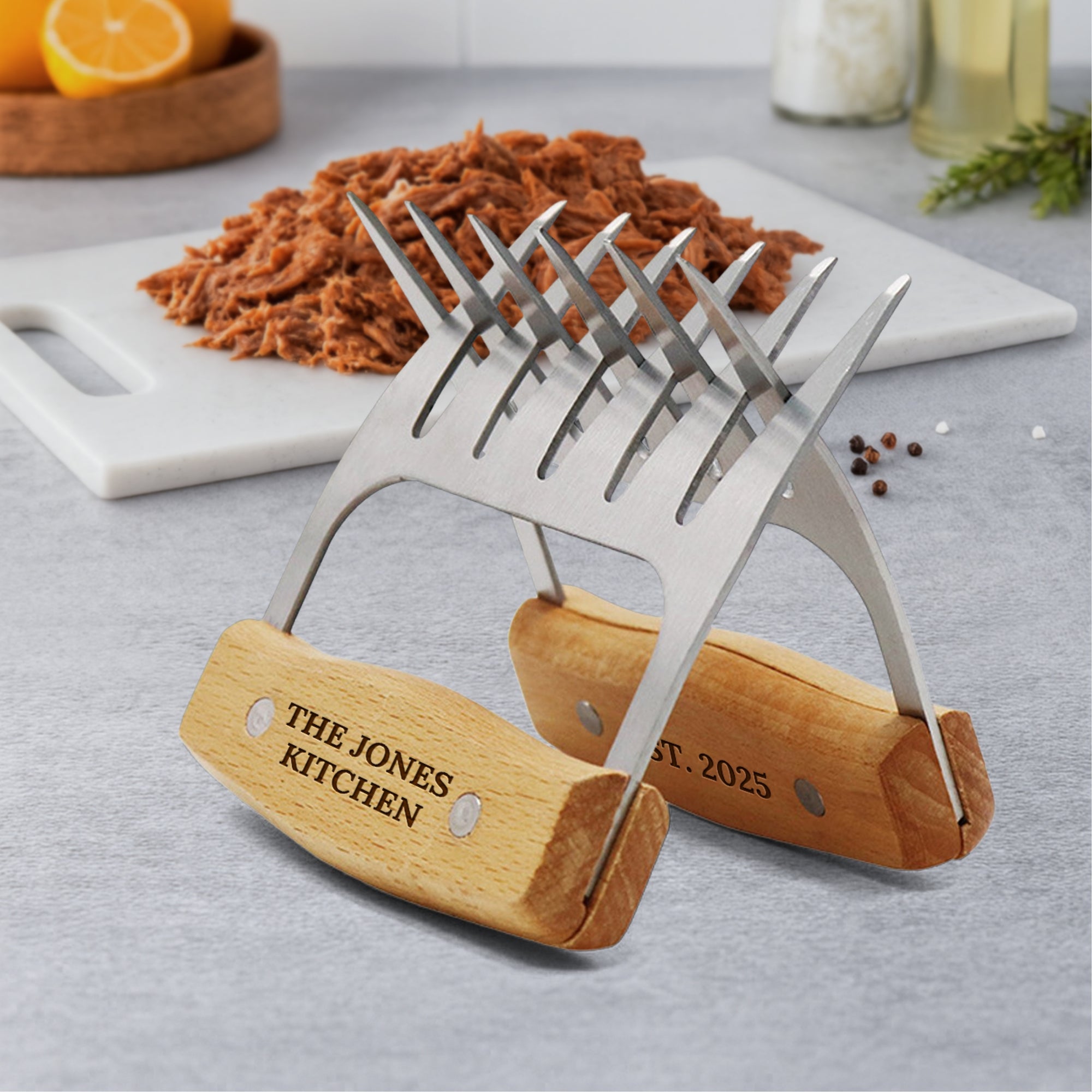 Custom Engraved BBQ Meat Claw Shredders, Personalised Grill Tool Set, Outdoor Barbecue Lover, Dad Birthday, Groomsman Housewarming Xmas Gift