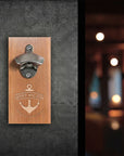 Custom Engraved Wooden Beer/ Drink Bottle Opener & Magnetic Cap Catcher, Personalised Name Logo , Father, Christmas, Groomsmen Gift for Him