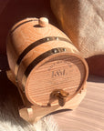 Custom Engraved Wooden Wine Barrel 5L | Whiskey, Brandy, Tequila Tap Dispenser, Beer Pine Wood Storage, Groomsman Wedding, Birthday Dad Gift