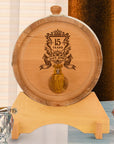 Custom Engraved Wooden Wine Barrel 5L | Whiskey, Brandy, Tequila Tap Dispenser, Beer Pine Wood Storage, Groomsman Wedding, Birthday Dad Gift