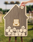 Custom Made House Shape Drop Box, Personalised Wedding Guest Book Sign-in Alternative, Birthday, Anniversary, Home Family Signature Keepsake
