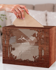 Custom Plywood Acrylic Tree Wishing Well Box & Sign, Personalised Name Date Money, Envelope, Card Boxes, Rustic Wedding Memory Keepsake Gift