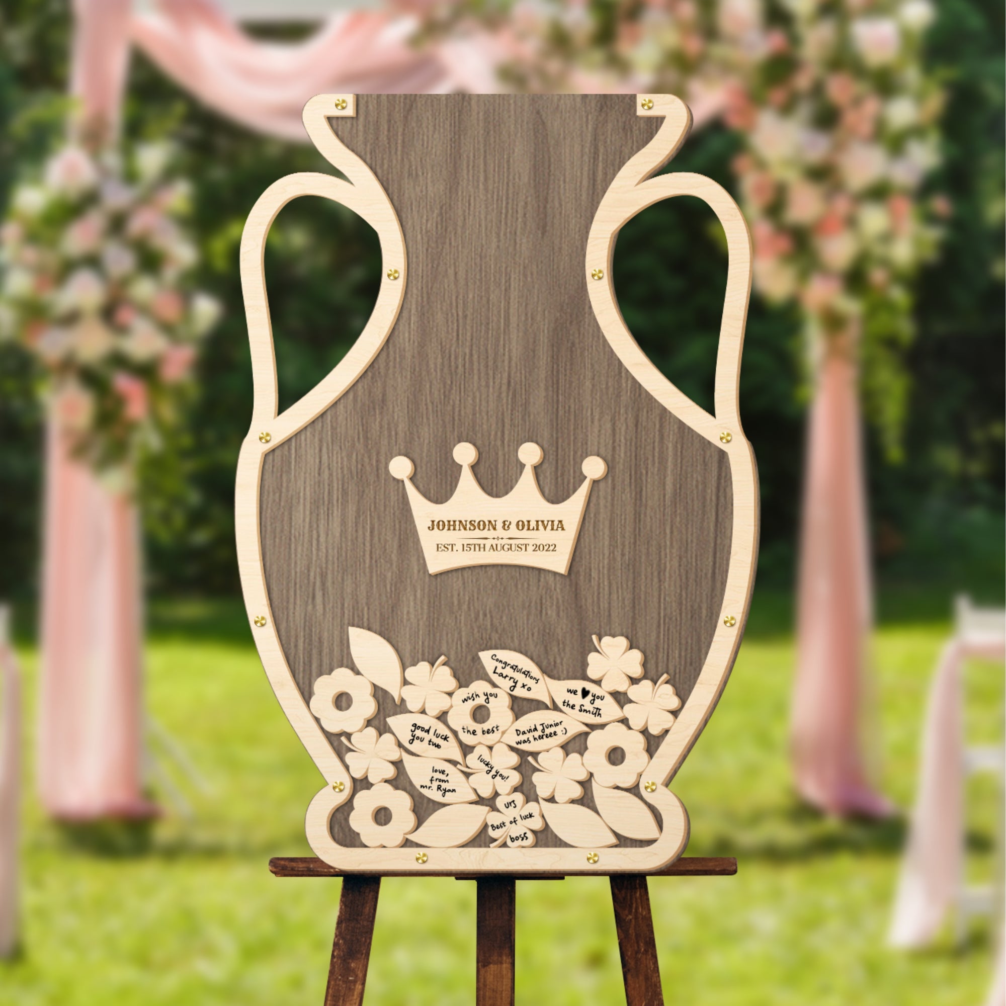 Custom Made Wedding Amphora Vase Drop Box, Personalised Guest Book Alternative, Birthday Sign-in Ancient 2 Handled Jar, Vessel Signature Box