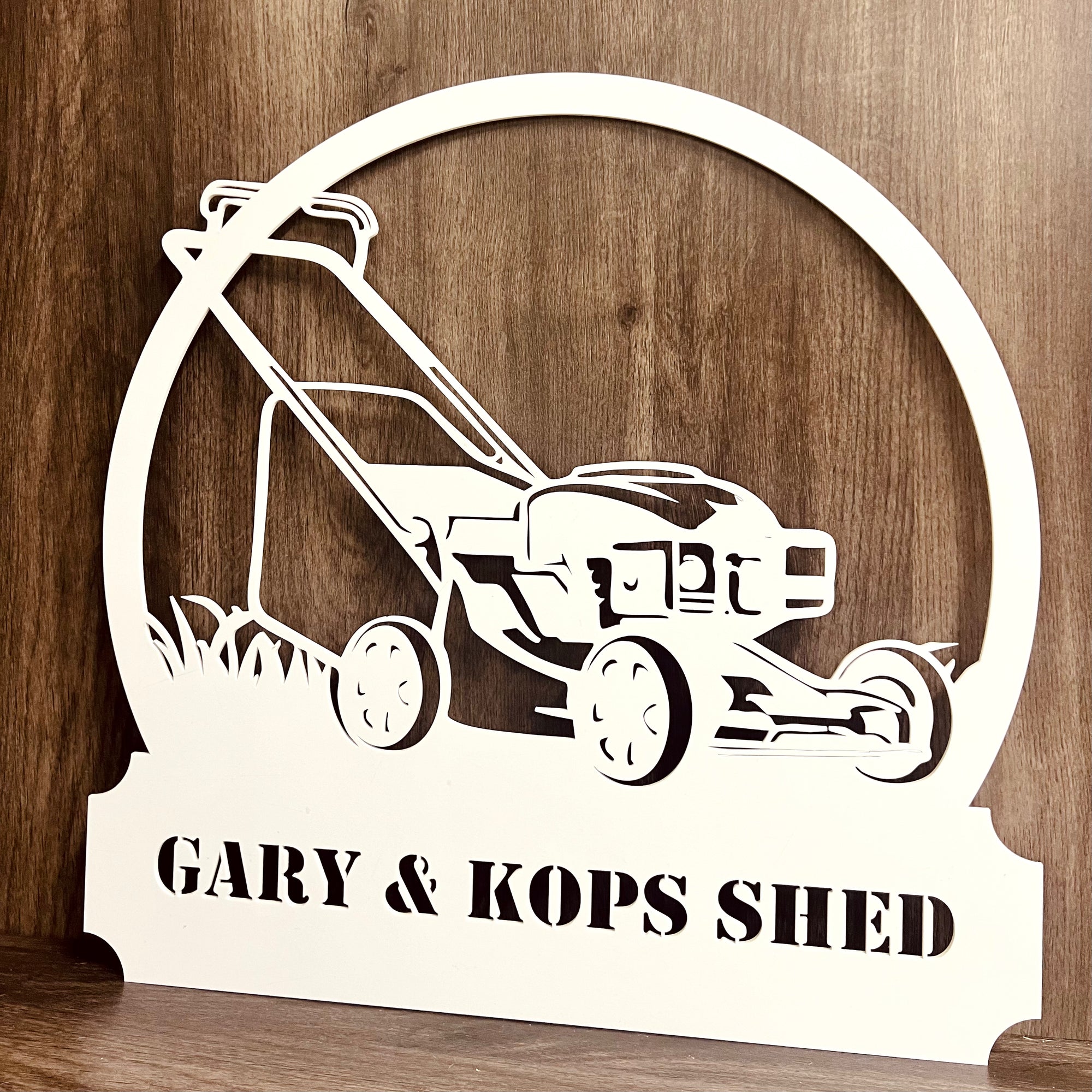 Custom Made Acrylic Garden Hoop Sign, Personalised Lawnmower Signage, Flower Bed/ Backyard/ Patio/ Plant Wall House Art, Housewarming Gift