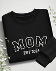 Custom Mother, Father Embroidered Unisex Sweatshirt, Personalised Family Jumper Unisex Oversized Crewneck Mum/ Mom/ Dad Embroidery Xmas Gift