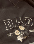 Custom Photo Embroidered Dad Sweatshirt, Personalised Family Portrait Jumper, Oversized Crewneck Name Embroidery, Father's Day, Gift for Him