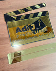 Custom Print Mirror Gold Acrylic Clapperboard Cinefilm Guestbook Sign, Personalised Photo Station Wishing Well, Memorial Signage, Vintage Wedding Decor