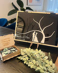 Custom Wood Acrylic Tree of Colour Leaves & Couple Silhouette Wedding Drop Box, Personalised Guest Book Alternative, Same Sex Marriage Decor