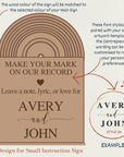 Custom Wooden Record Vinyl Wedding Sign, Personalised Guest Book Alternative Welcome Signage, Music Lovesong Couple Decor, Anniversary Gift
