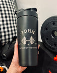 Personalised 750ml Insulated Protein Stainless Steel Shaker, Custom Engraved Gym Lover Matte Black 25oz Protein Blender, Water Bottle, Work Out Gift Mum, Dad