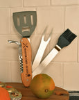 Personalised 5 in 1 Foldable BBQ Tool, Custom Engraved Logo Barbecue Spatula & Multi Grill Tools, Dad, Housewarming Groomsman Corporate Gift