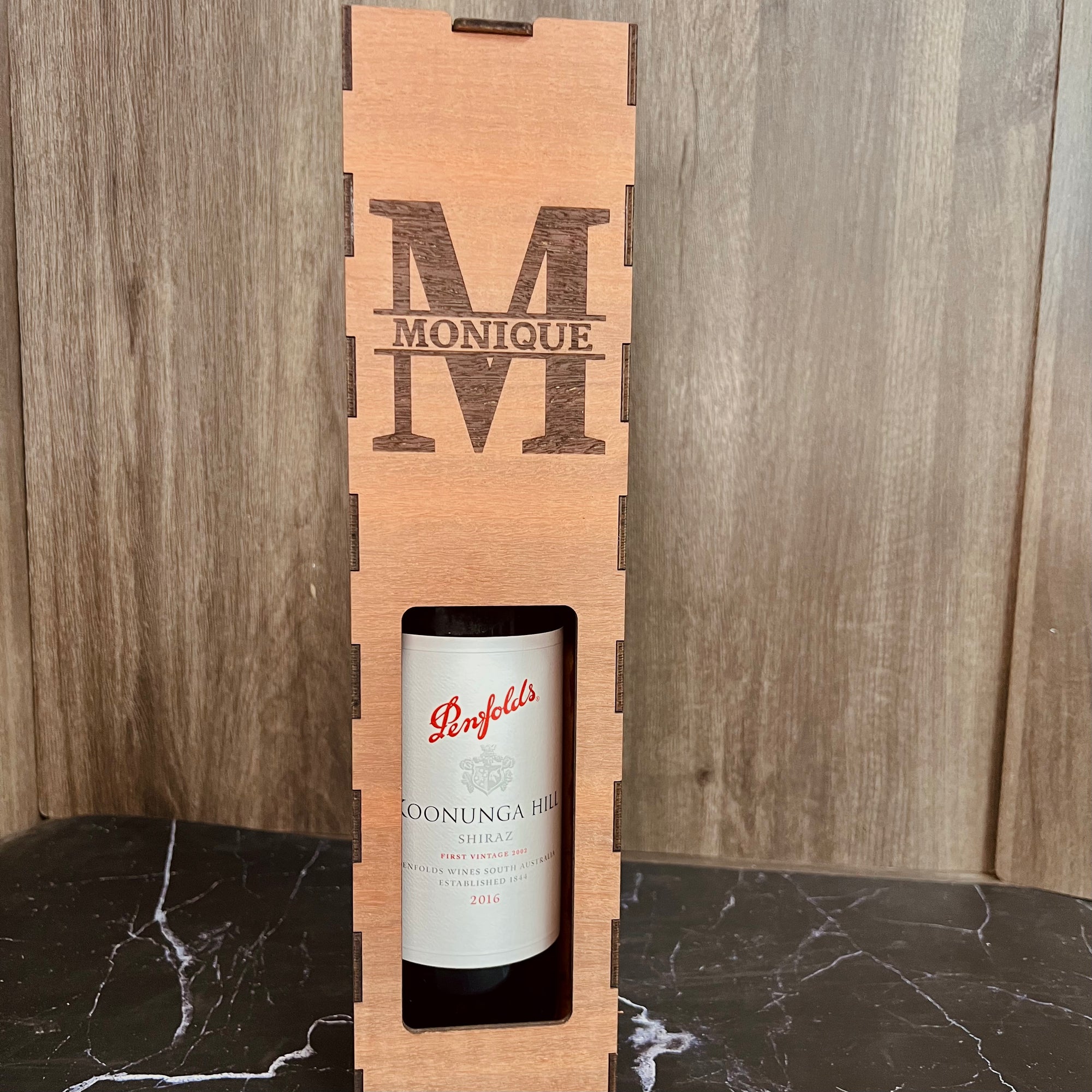 Custom Made Laser Cut &amp; Engraved Wooden Wine Box, Personalised Plywood/ MDF Name/ Logo Wedding, Birthday, Corporate Wine Bottle Display Gift Boxes
