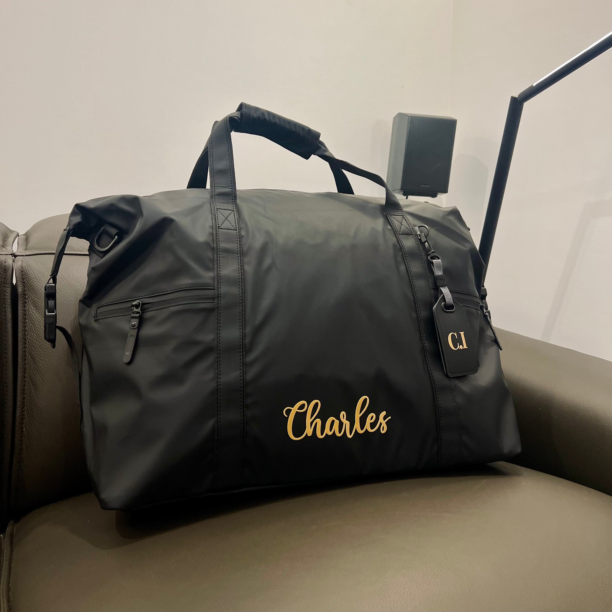 Personalised Gym Duffle Bag, Custom Print Travel/ Sport/ Fitness Light Waterproof Carry On Weekender Storage Barrel Bag, Groomsmen, Dad Gift