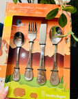 Custom Engraved Kid's Cutlery 4 Piece Set - Australian Animals