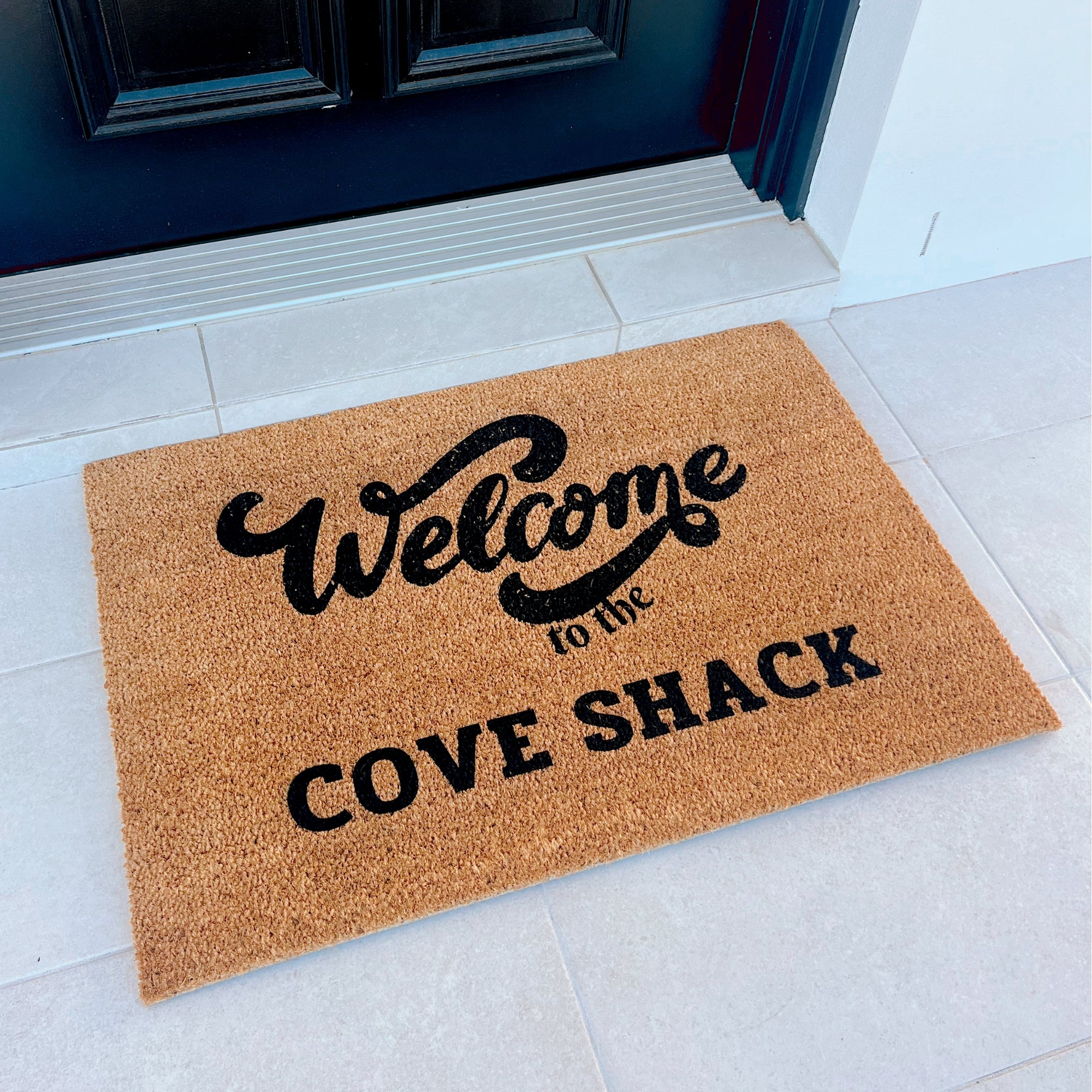 Personalised Coir Doormat, Customised UV Printed Coconut Fibre Front Entry Property Estate Logo Welcome Outdoor Indoor Mat Housewarming Gift