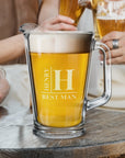Personalised 1.8L Crystal Glass Beer Pitcher, Custom Engraved Logo Brewery Juice Beverage Jug, Dad Groomsman Housewarming, Xmas Barware Gift