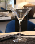 Personalised 240ml Martini Glasses, Initial Engraved Cocktail Wine Glass, Corporate Housewarming, Wedding Bridesmaid Groomsmen Gift