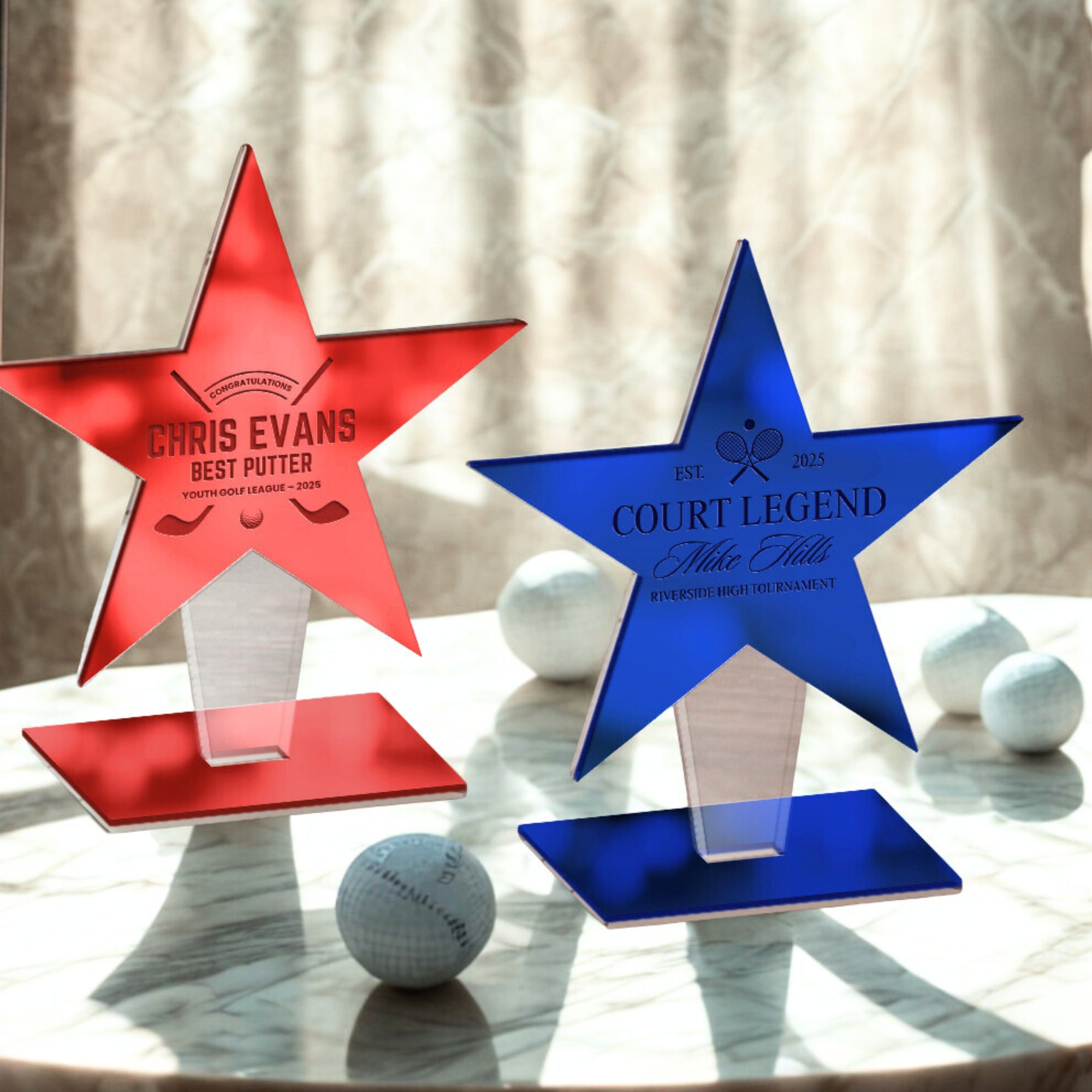 Personalised 3D Star Award Plaque/ Custom Engraved Acrylic School Graduate Teacher Trophy, Sport Coach, Mentor Keepsake, Xmas Corporate Gift