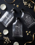 Personalised 50ml Arch Clear Glass Mini Bottles, Custom Print Cocktai Shot Bonbonniere, Wedding Favours, Groomsmen Bridesmaid Corporate Gift