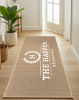 Personalised Woven Indoor Door Mat, Custom Print Anti Slip Washable Kitchen Laundry Welcome Entry Floor Rug Hallway Runner Housewarming Gift