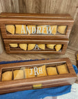 Personalised 3, 6, 10, 12 Slots Watch Display Wooden Case Box, Custom Engraved Men Accessories Storage, Groomsman Dad Mom Birthday Xmas Gift