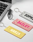 Personalised Acrylic Number Plate Keyring, Custom Print NSW, QLD, VIC, ACT Australia Licence Keychain, Car Model Name Tag, Men Birthday Gift