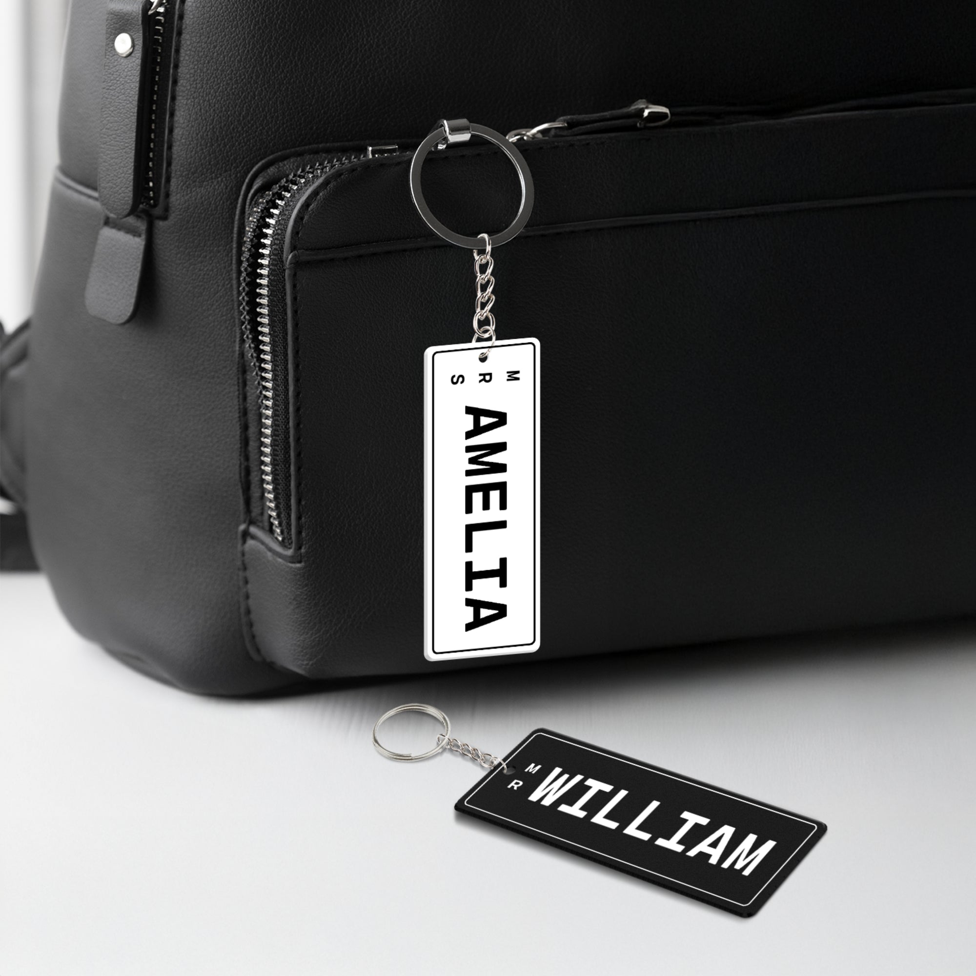 Personalised Acrylic Number Plate Keyring, Custom Print NSW, QLD, VIC, ACT Australia Licence Keychain, Car Model Name Tag, Men Birthday Gift