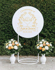 Personalised Acrylic Round Birthday Signage, Custom UV Print Mirror First Baby Shower, Christening/ Baptism Event Welcome Sign, Party Decor