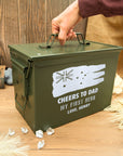 Personalised Ammo Can Box, Custom Engraved Military Storage, Etched Army Canister, Ammunition Holder, Groomsman Proposal, Dad Gift