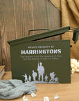 Personalised Ammo Can Box, Custom Engraved Military Garage Storage, Etched Logo Army Canister, Ammunition Holder Groomsman Dad Keepsake Gift