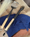 Personalised BBQ Tools Gift Set, Custom Laser Engraved Etching Barbecue Tongs & Spatula, Barbeque Grill Gift Him Dad Fathers Day GrillFather