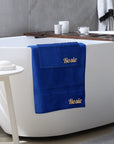 Personalised Embroidery Face Washer & Bath Towel Set, Custom Embroidered Name Logo Sport Club/ Hair Spa Towels, Housewarming, Corporate Gift