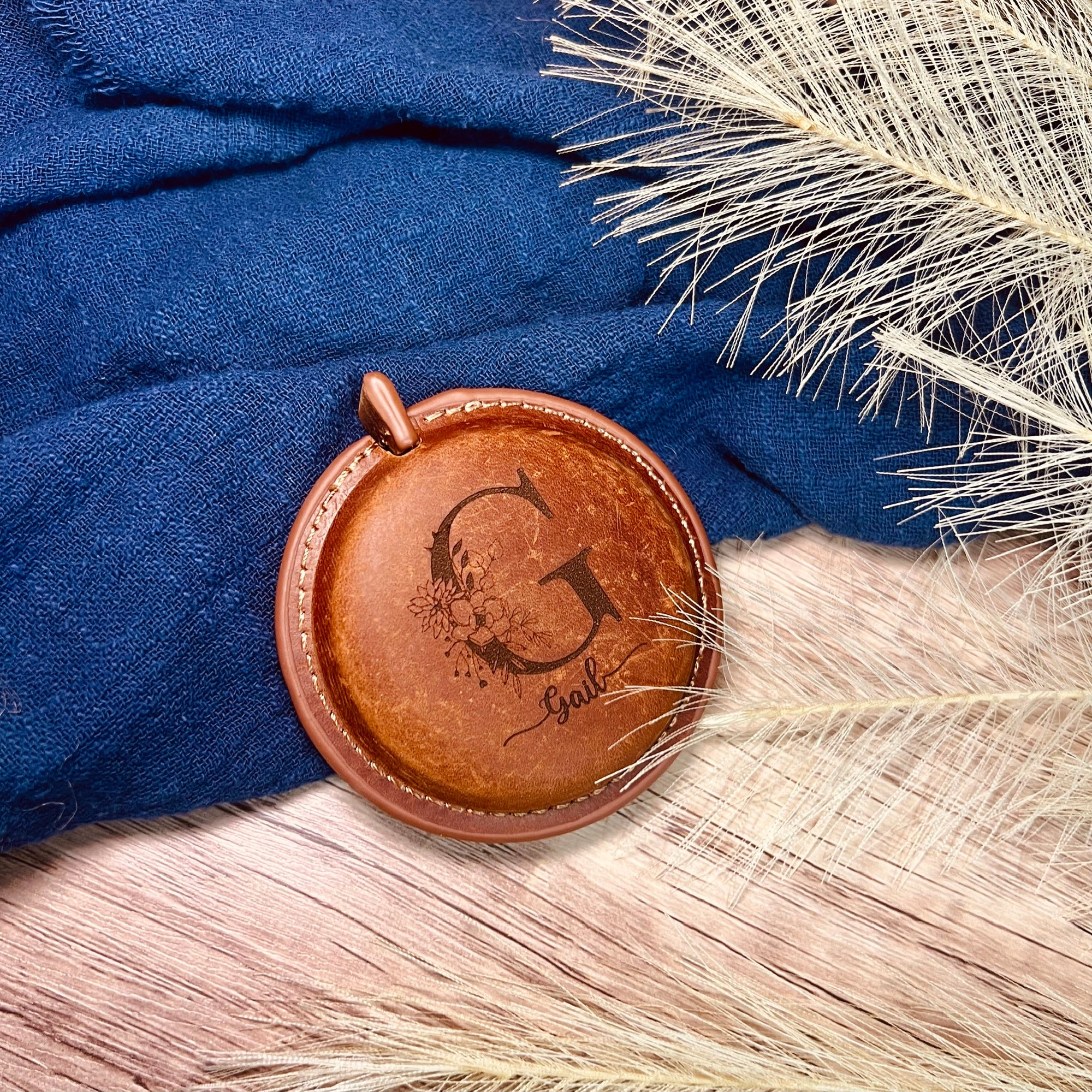 Personalised Cowhide Leather Measuring Tape, Custom Engraved Loved Beyond Measure, Dad Mom, Groomsman, Craft Handyman Builder Corporate Gift