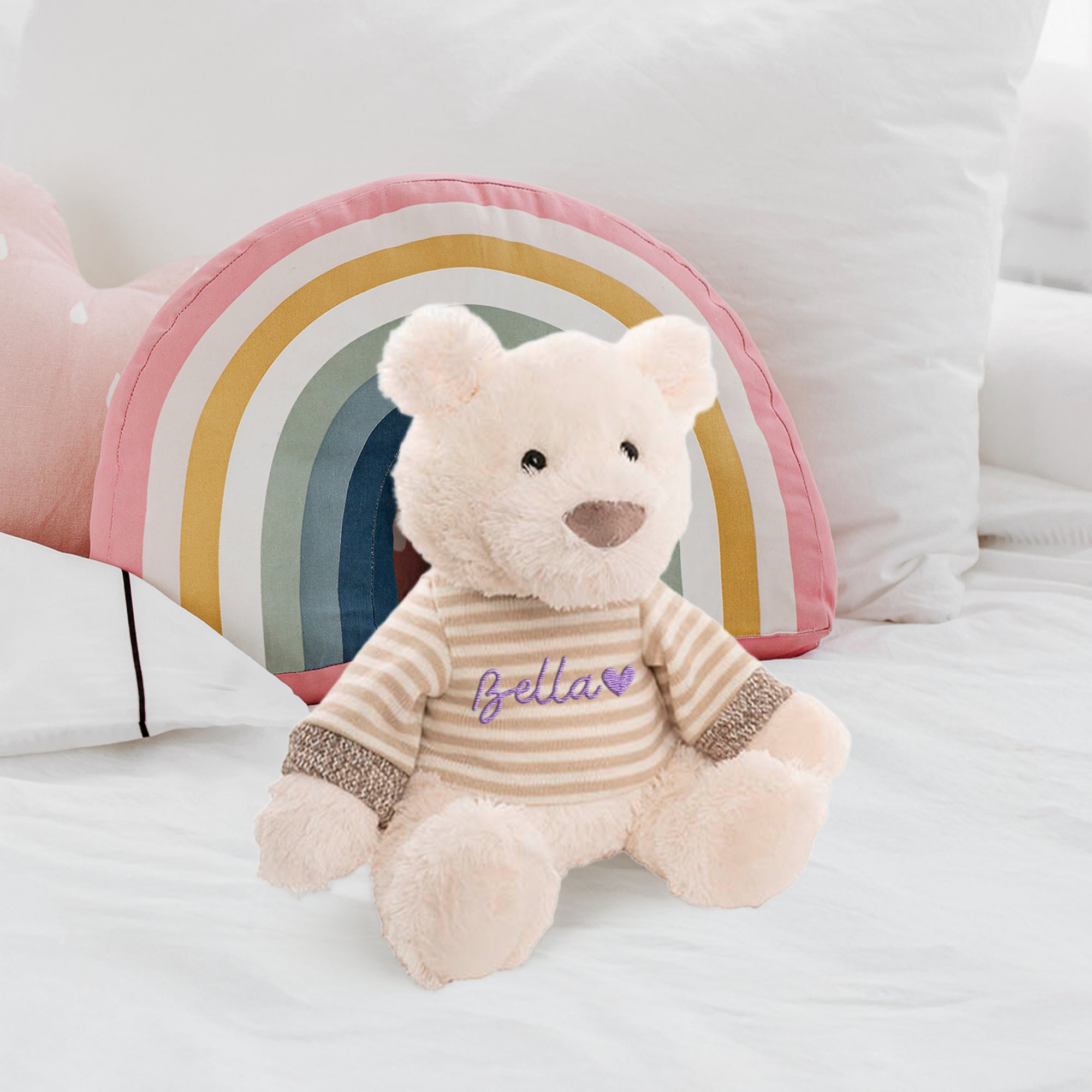 Personalised Embroidery Knit Sweater Teddy Bear, Custom Embroidered Snuggle Plush Toy, Baby Shower Birthday, Anniversary Couple Wedding Gift