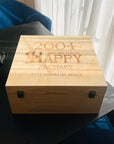 Personalised Custom Engraved Logo Extra Large Wooden Box, Groomsman Proposal, Wedding, Birthday, Father, Corporate Gift